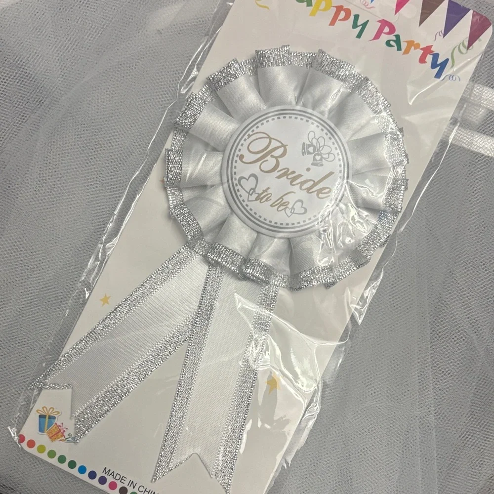 Bride to Be Party Supplies Set with Pink and Gold Accents
